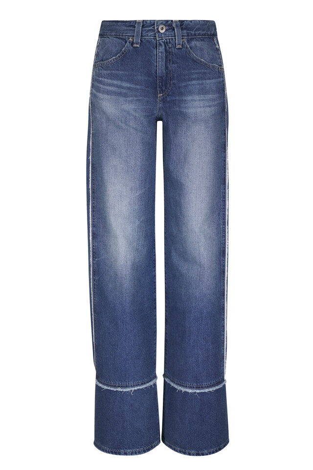 ★NIIER NOR★ BACK-CROSS WIDE DENIM PANTS 韓国NIIER NOR ニアノア】BACK-CROSS WIDE DENIM PANTS_INDIGO