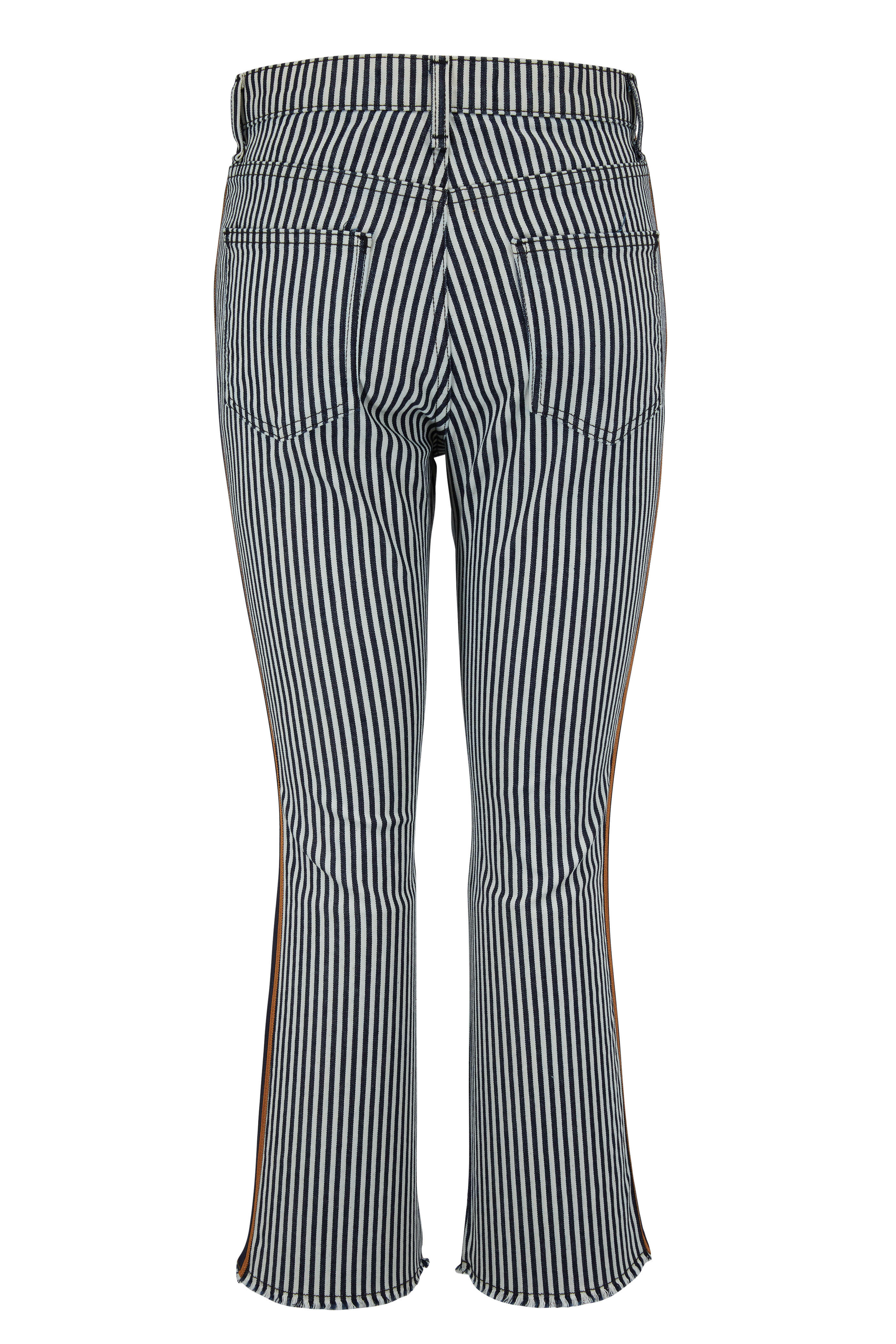 Veronica Beard - Carolyn 10" Baby Boot Striped Jean