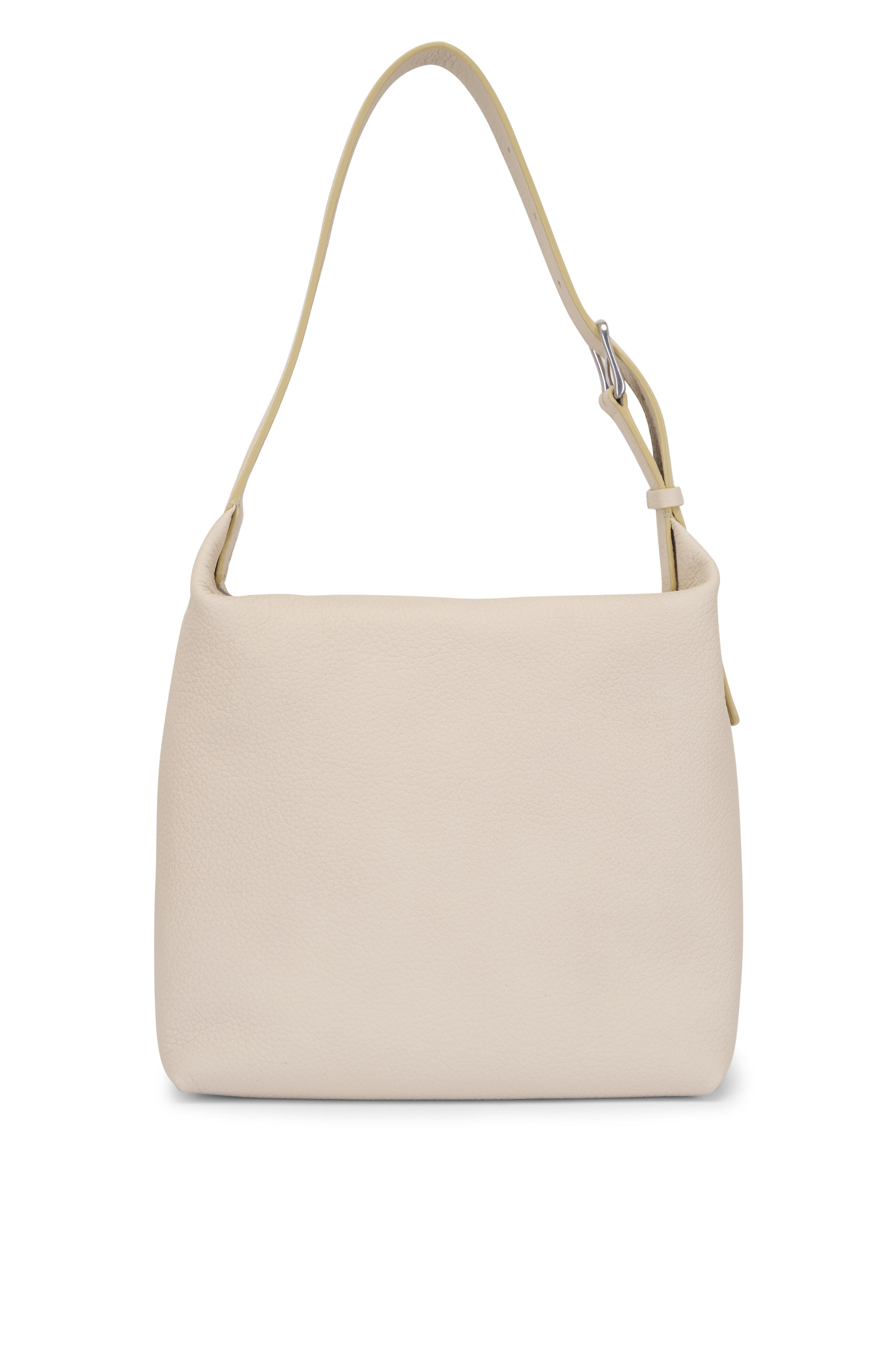 The Row - Isa Porcelain Leather Shoulder Bag