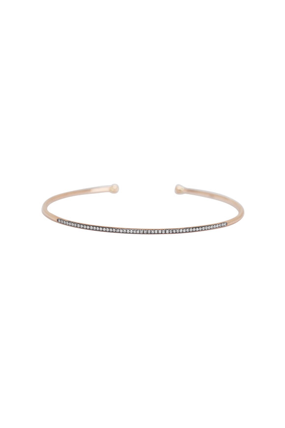 Kai Linz - 14K Rose Gold Rhodium Pave Diamond bangle