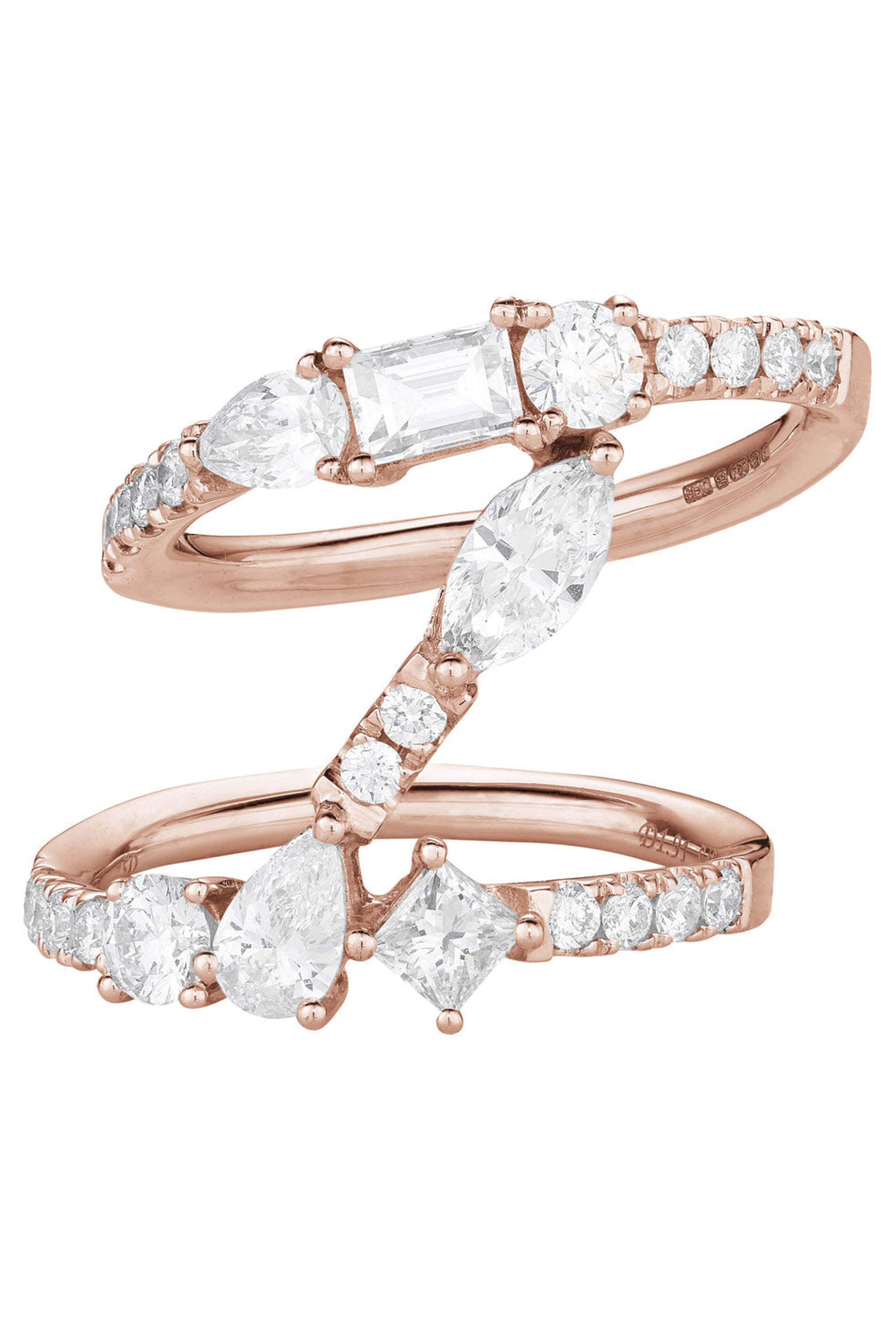 Sarah Ho London - Rose Gold Fancy Diamond Number 1 Ring
