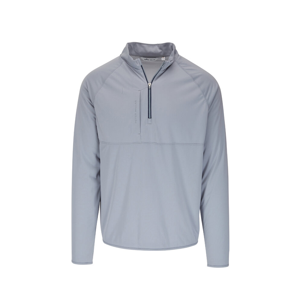 Peter Millar - Gale Gray Thermal Insulate Quarter-Zip Pullover