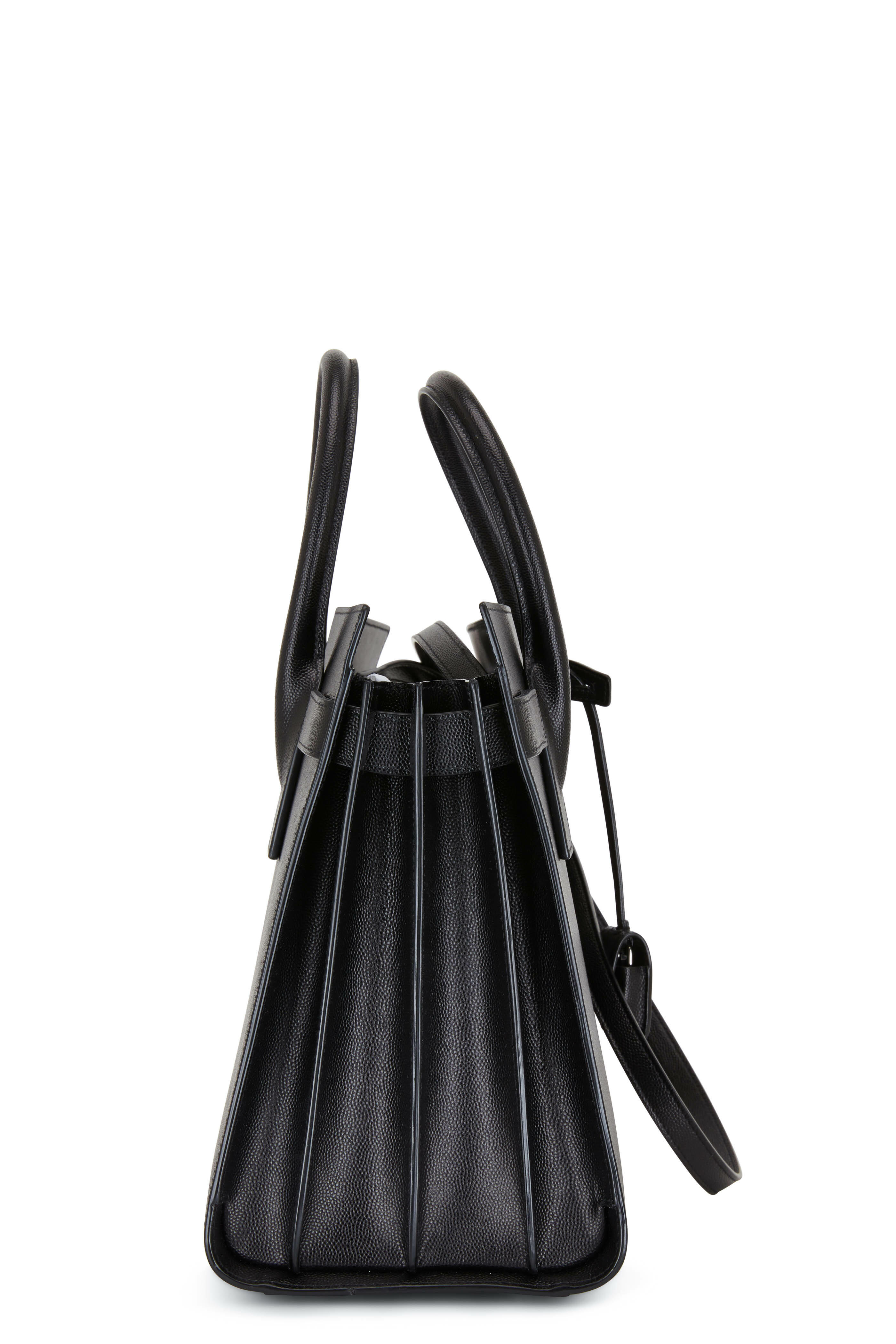 Saint Laurent Nano Sac De Jour in Black Patent/Calf Leather