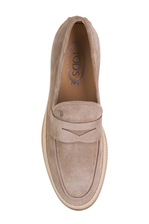 Tod's - Gomma Espadrille Gray Suede Loafer