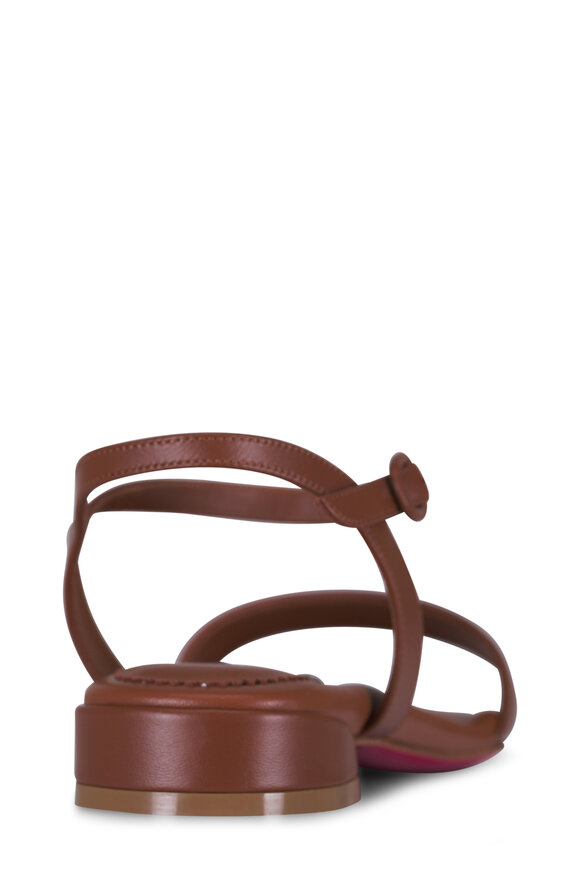Christian Louboutin Jane Brown Leather Flat Sandal - view 7
