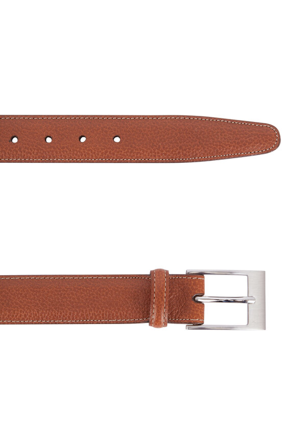 Martin Dingman - Delaney Almond Leather Interchangeable Buckle Belt