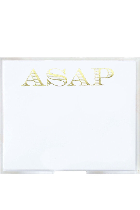 Black Ink Luxe Gold Foil ASAP Notepad
