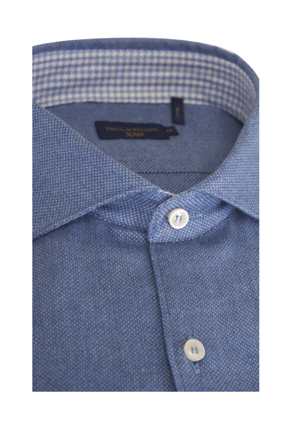 Paul & Shark Soft Blue French Collar Sport Shirt - view 2