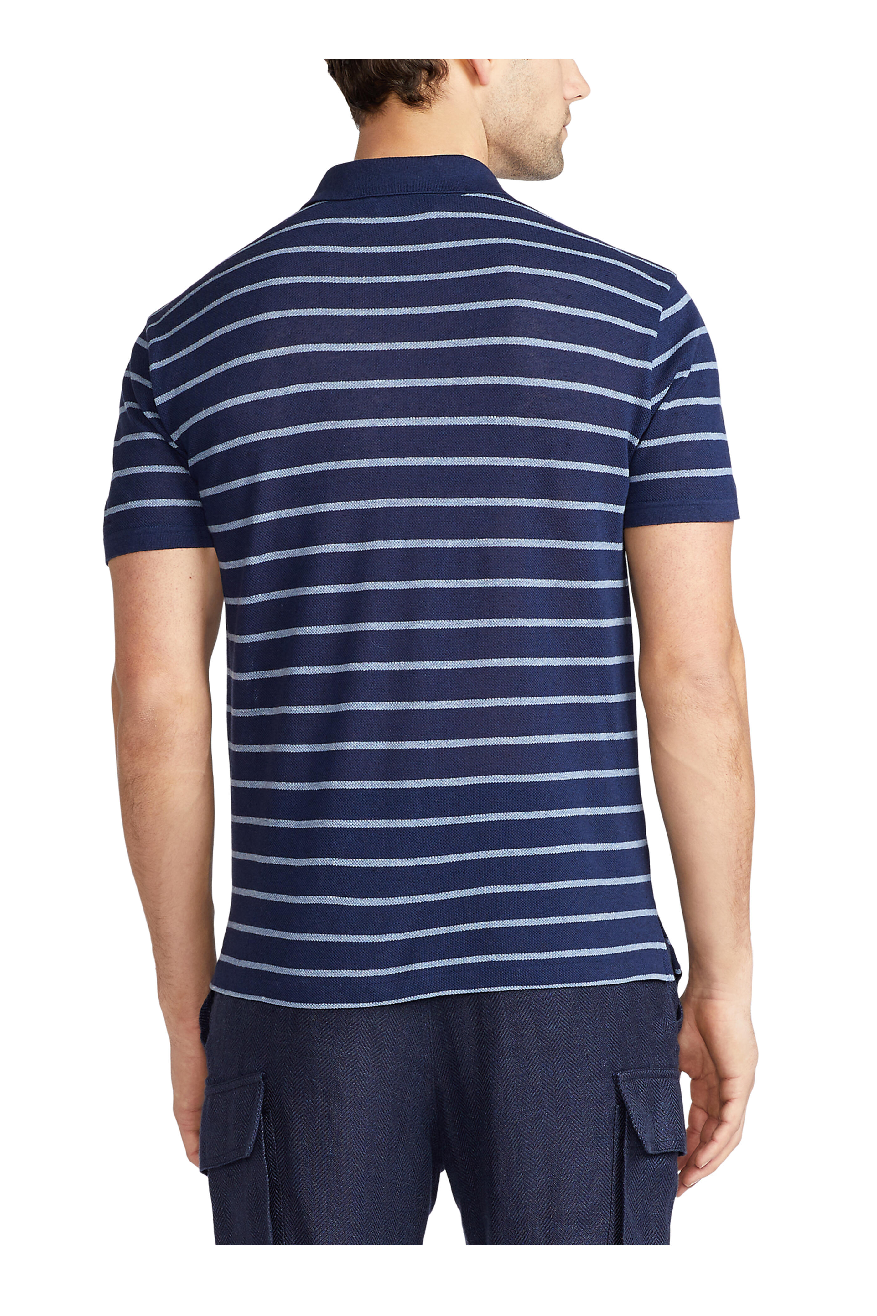 Ralph Lauren Purple Label - Metro Navy Stripe Polo Shirt