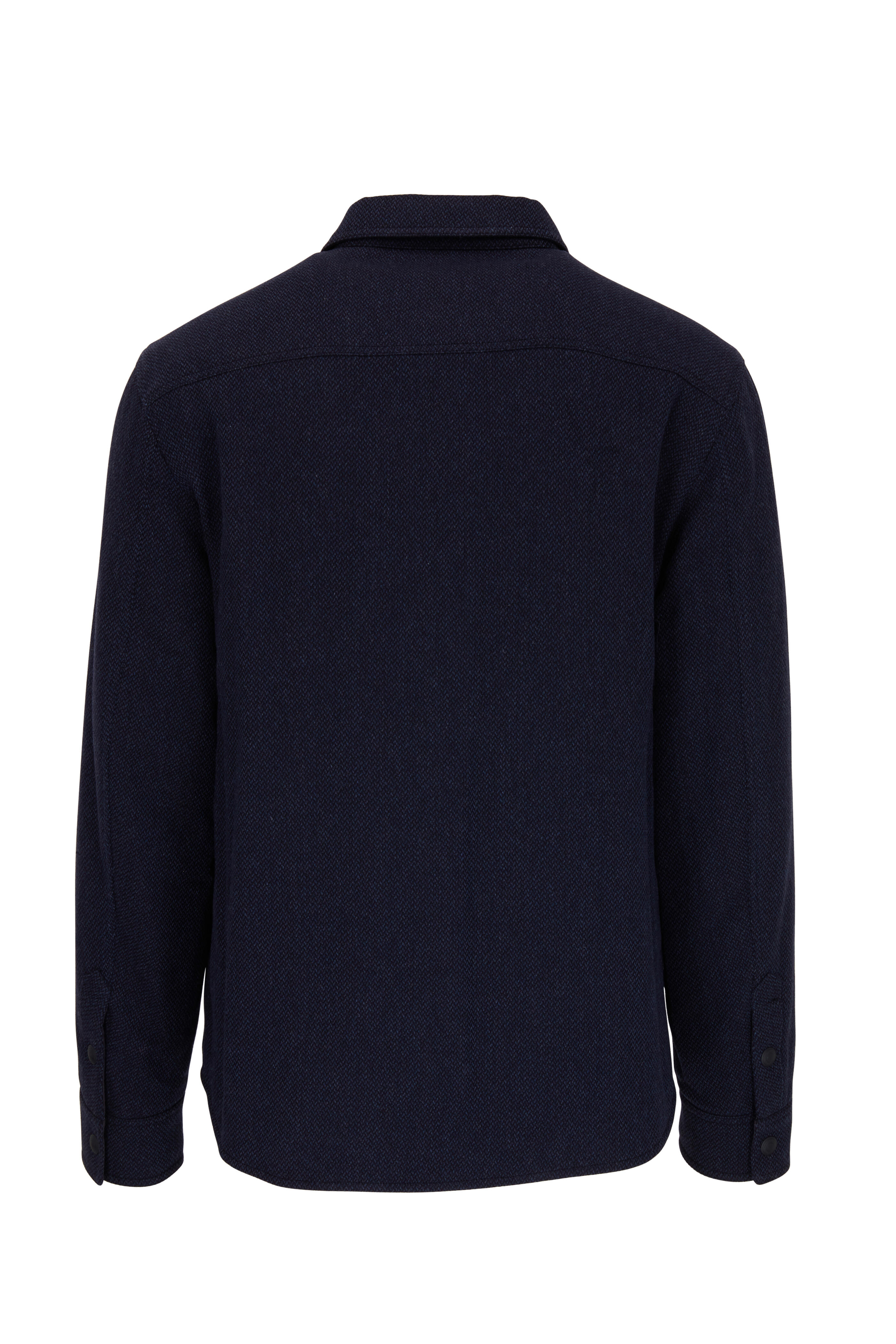 Ralph Lauren Purple Label - Navy Wool Blend Front Snap Jacket