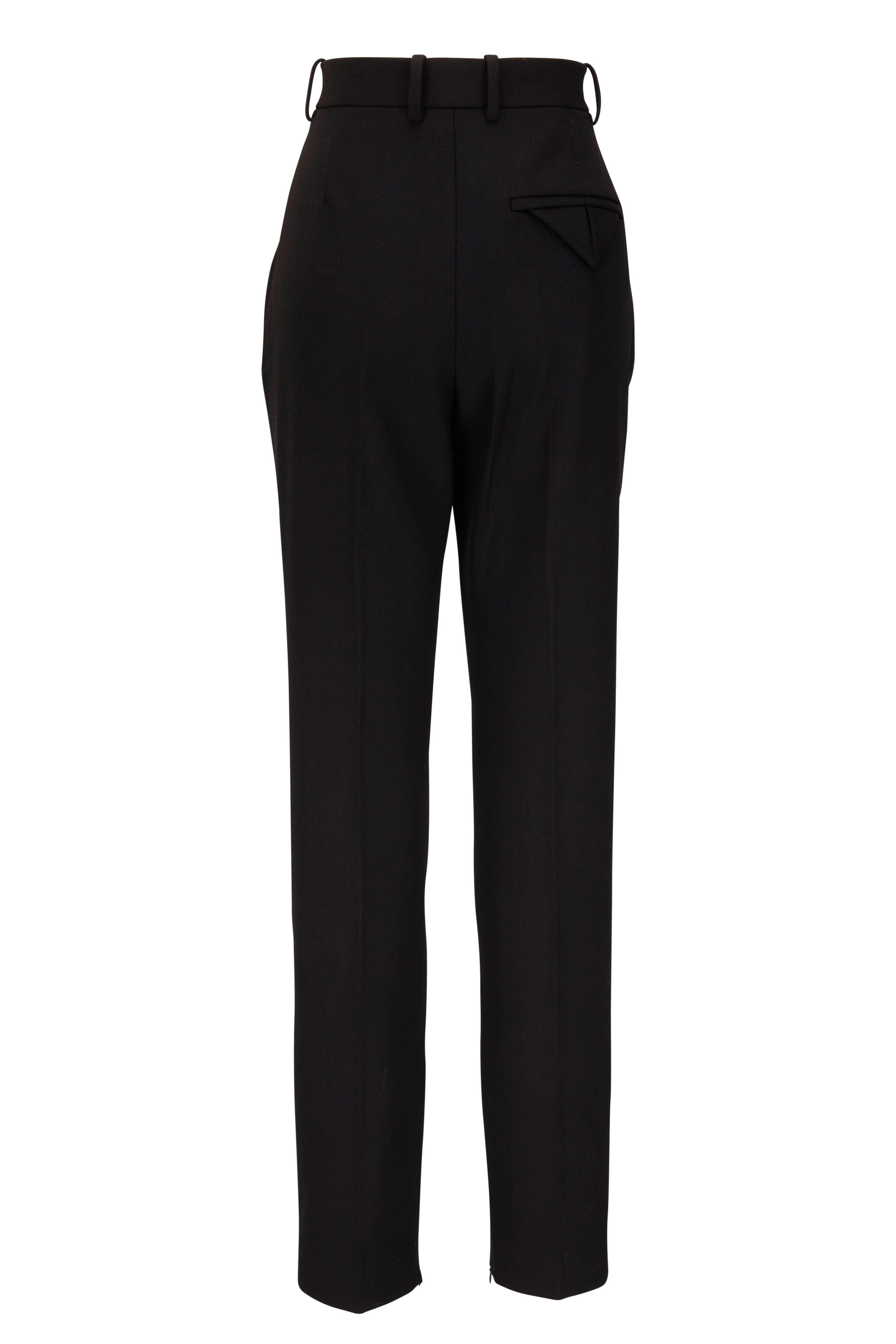 Bottega Veneta - Black Tech Wool Twill Skinny Pant