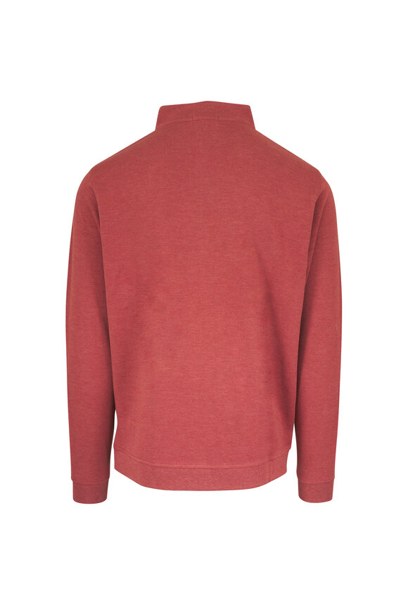 Peter Millar Crown Comfort Burnt Orange Quarter Zip Pullover - view 2