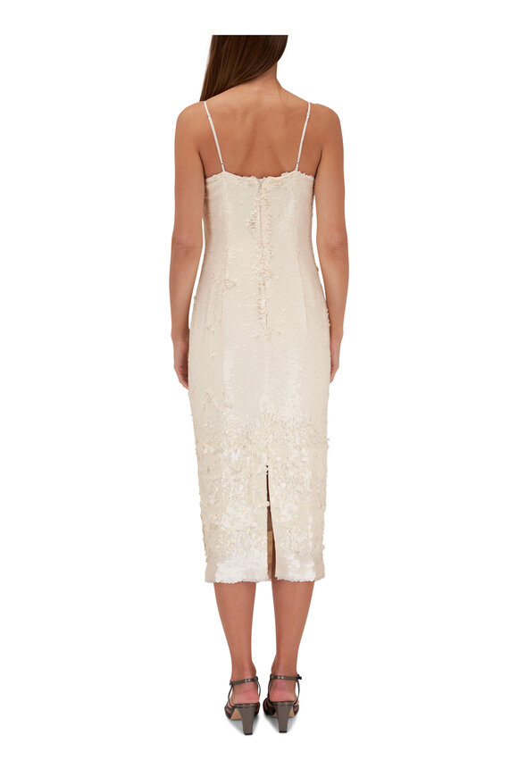 Veronica Beard - Perla Iridescent Off White Sequin Dress