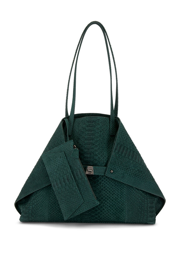 Akris - Ai Dark Green Leather Medium Shoulder Bag