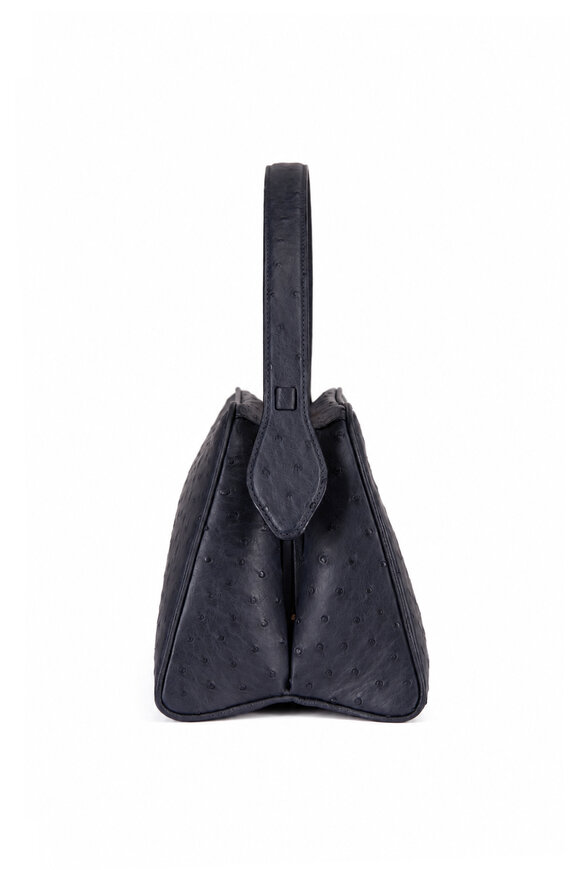 Khaite Cate Midnight Navy Leather Top Handle Bag - view 3