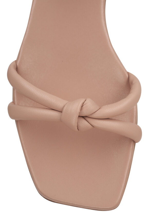 Gianvito Rossi - Juno Peach Knot Leather Sandal