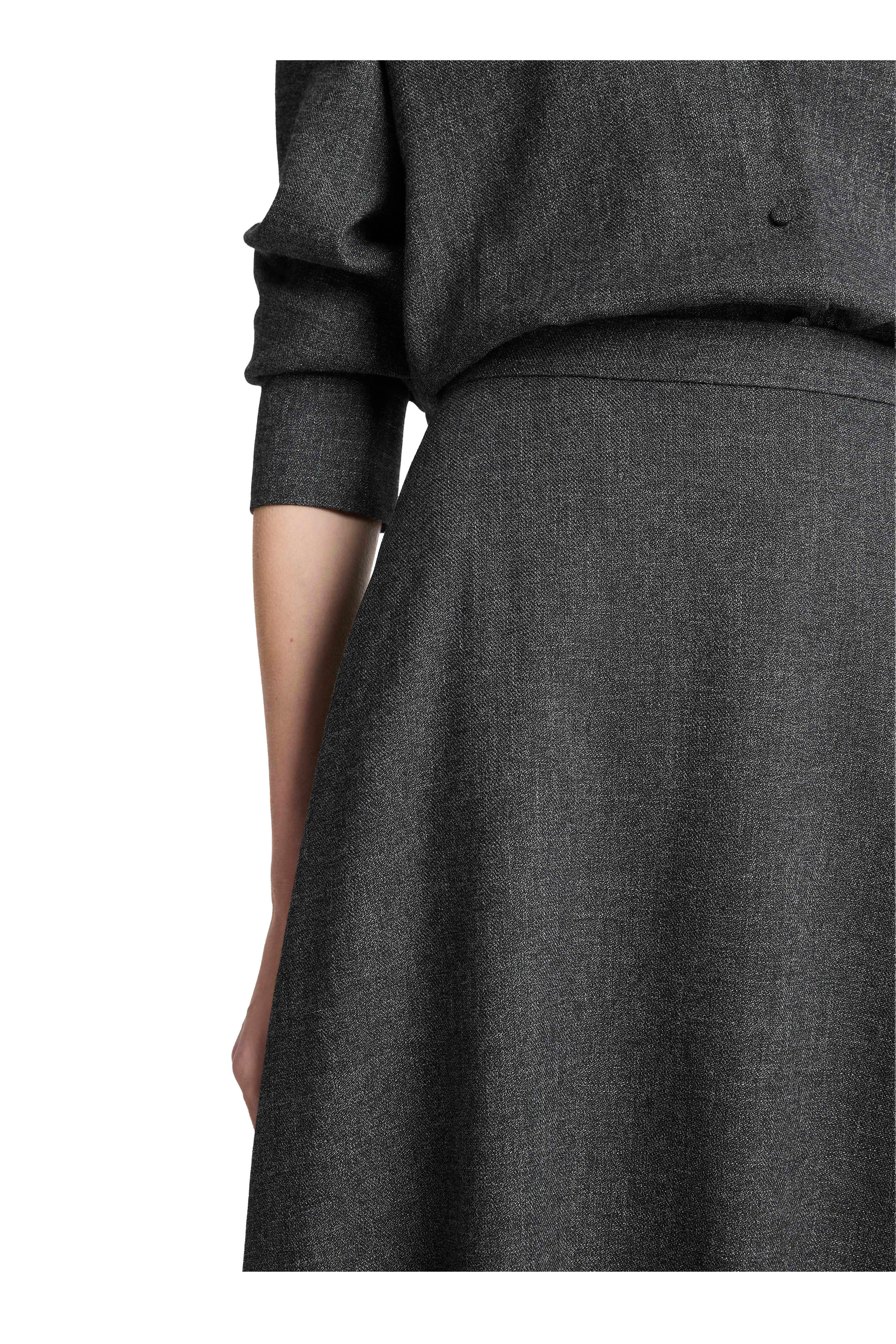 Vince - Medium Heather Gray Italian Jaspe Full Skirt