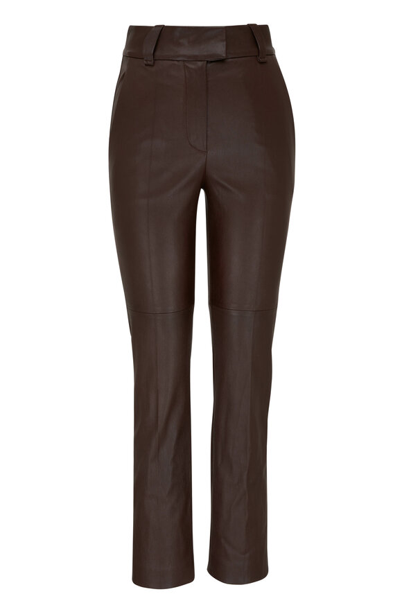Brunello Cucinelli - Dark Brown Nappa Leather Pant 
