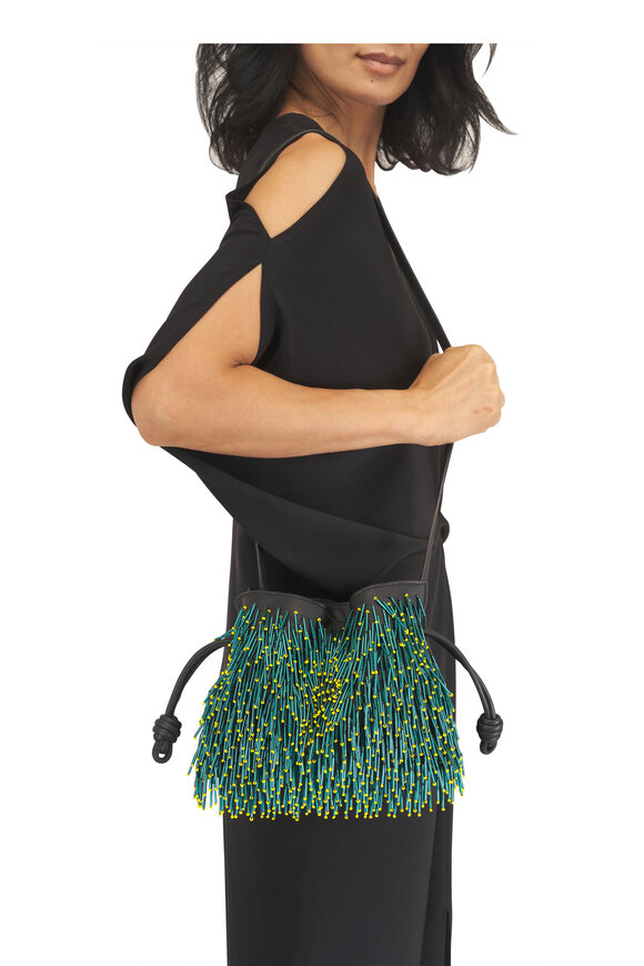 Loewe Mini Flamenco Multicolor Beaded Clutch - view 3