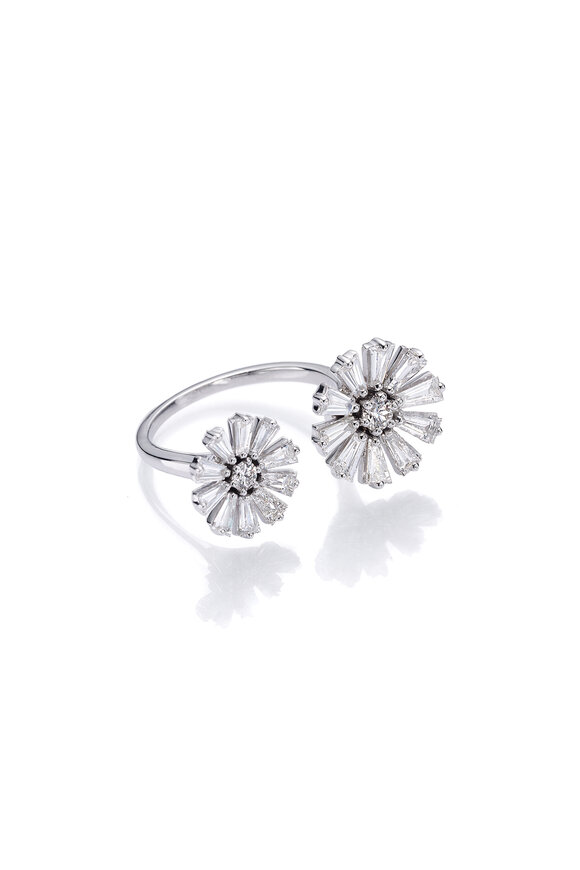 Nam Cho Double Diamond Flower Cocktail Ring