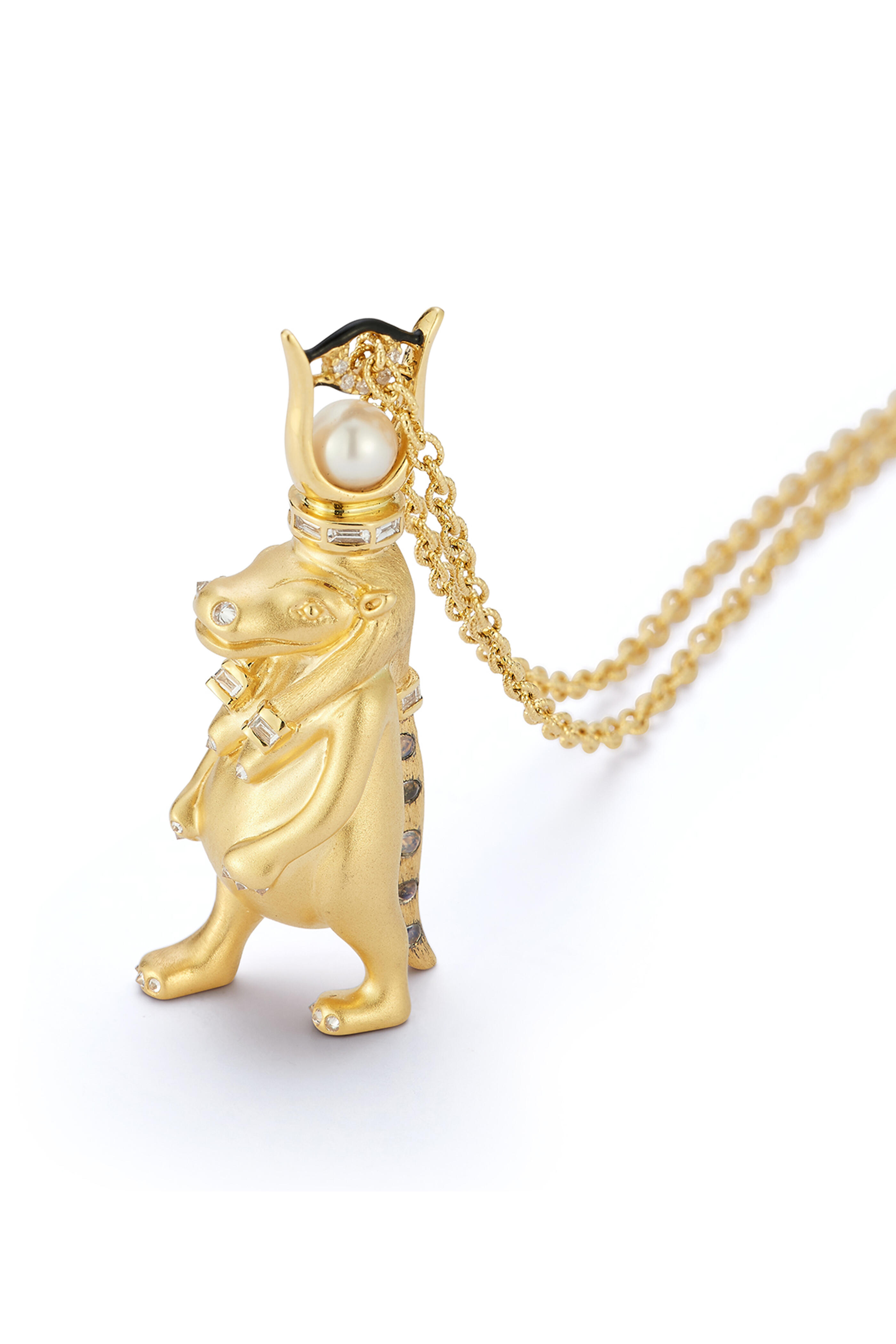 Renna Jewels - Tawaret Pearl & Moonstone Pendant Necklace