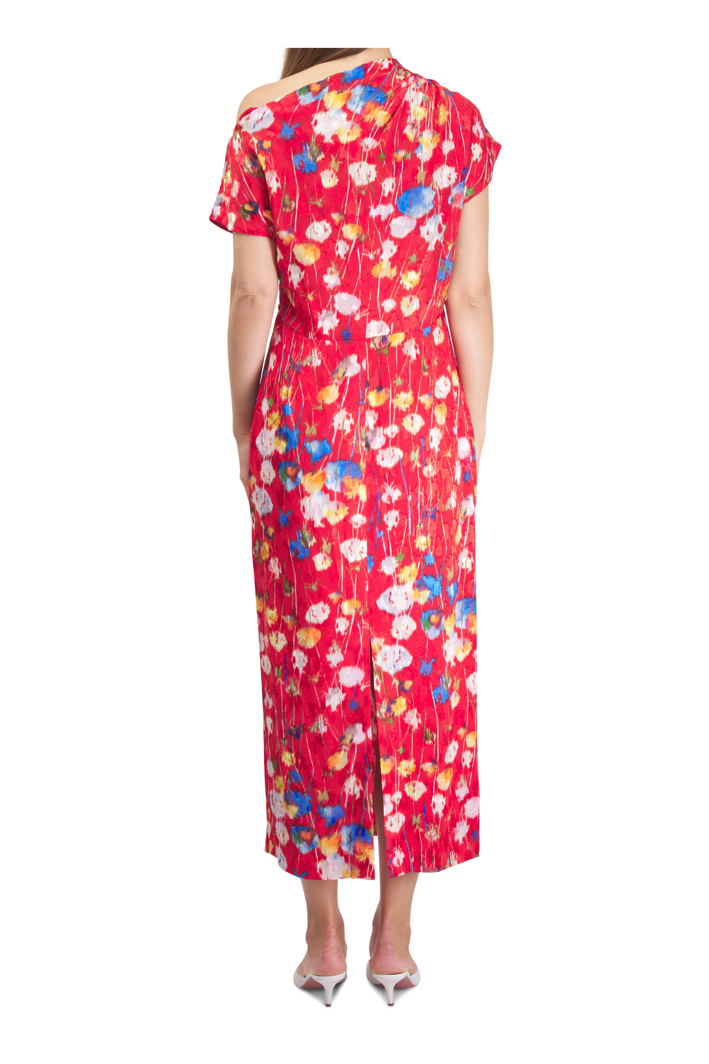 スーツ・フォーマル・ドレス poppy flower jacquard off shoulder dress POPPY Flower JACQUARD OFF SHOULDER Dress