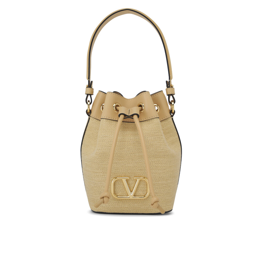 Valentino Garavani - Natural VLogo Mini Bucket Bag