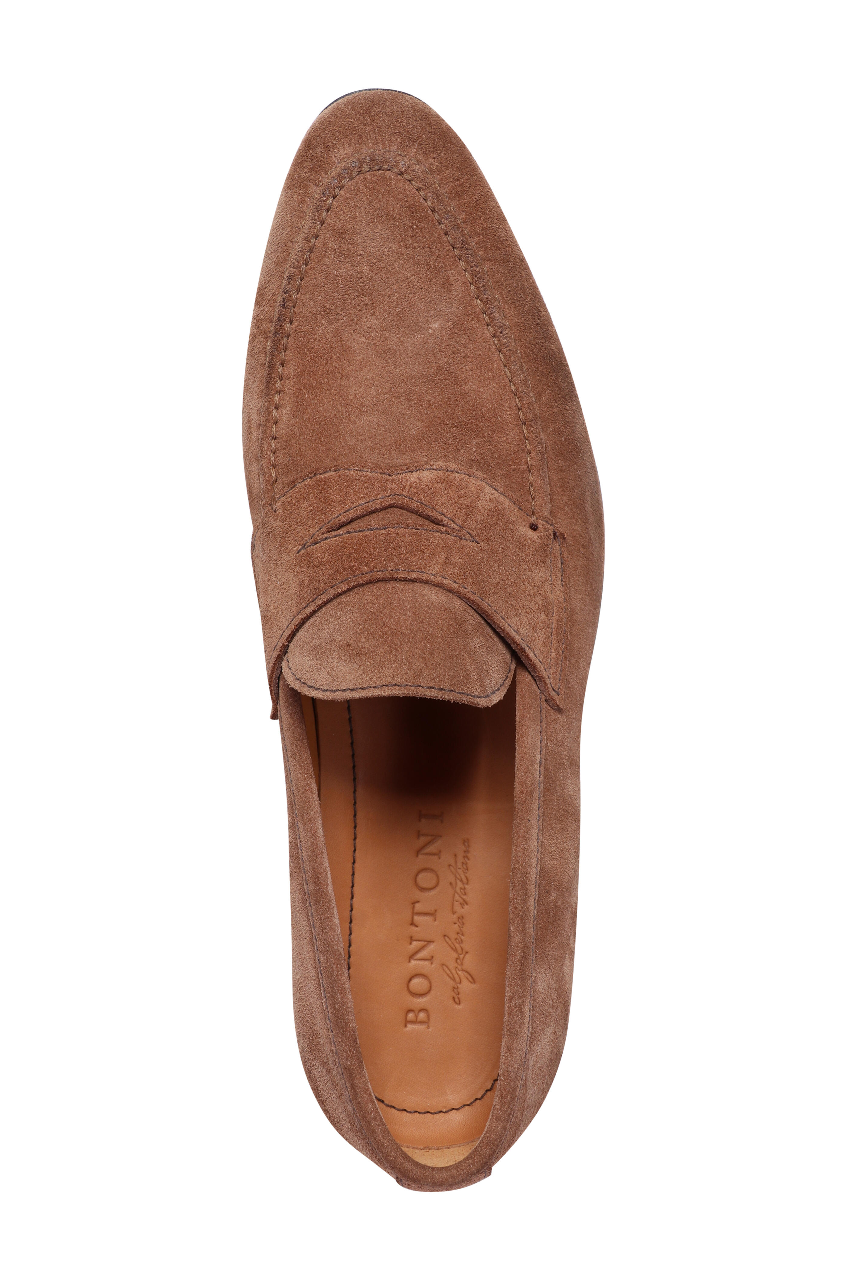 Bontoni - Principe Suede Loafer in Cocco