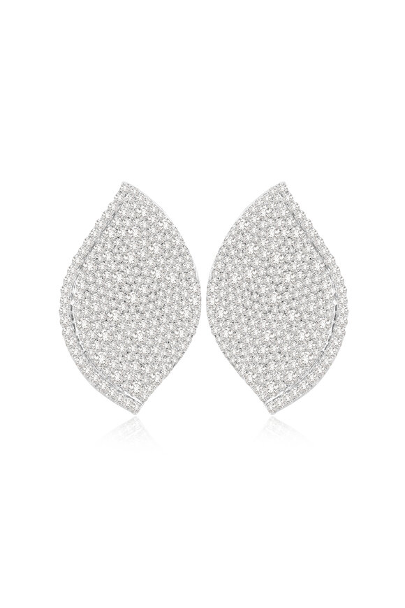Sutra - 18K White Gold Diamond Earrings