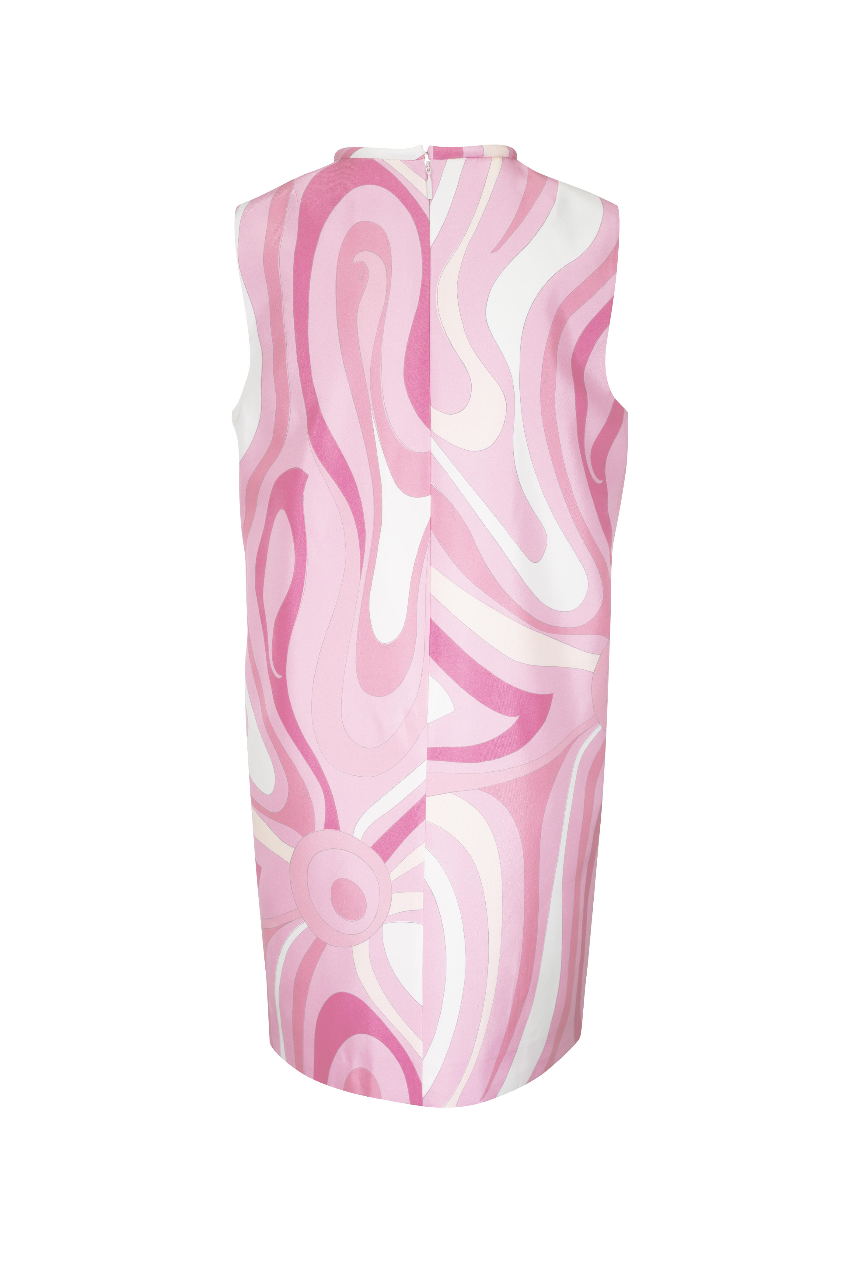 Pucci - Pink Printed Silk Twill Sheath Mini Dress