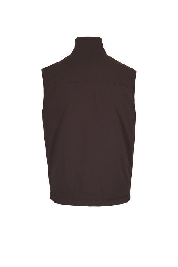 Paul & Shark Blue & Dark Brown Wool & Typhoon® Reversible Vest - view 6