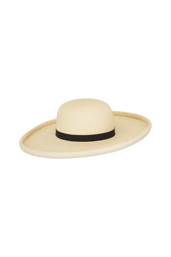 Loro Piana Georgia Renkon Beige Straw Hat
