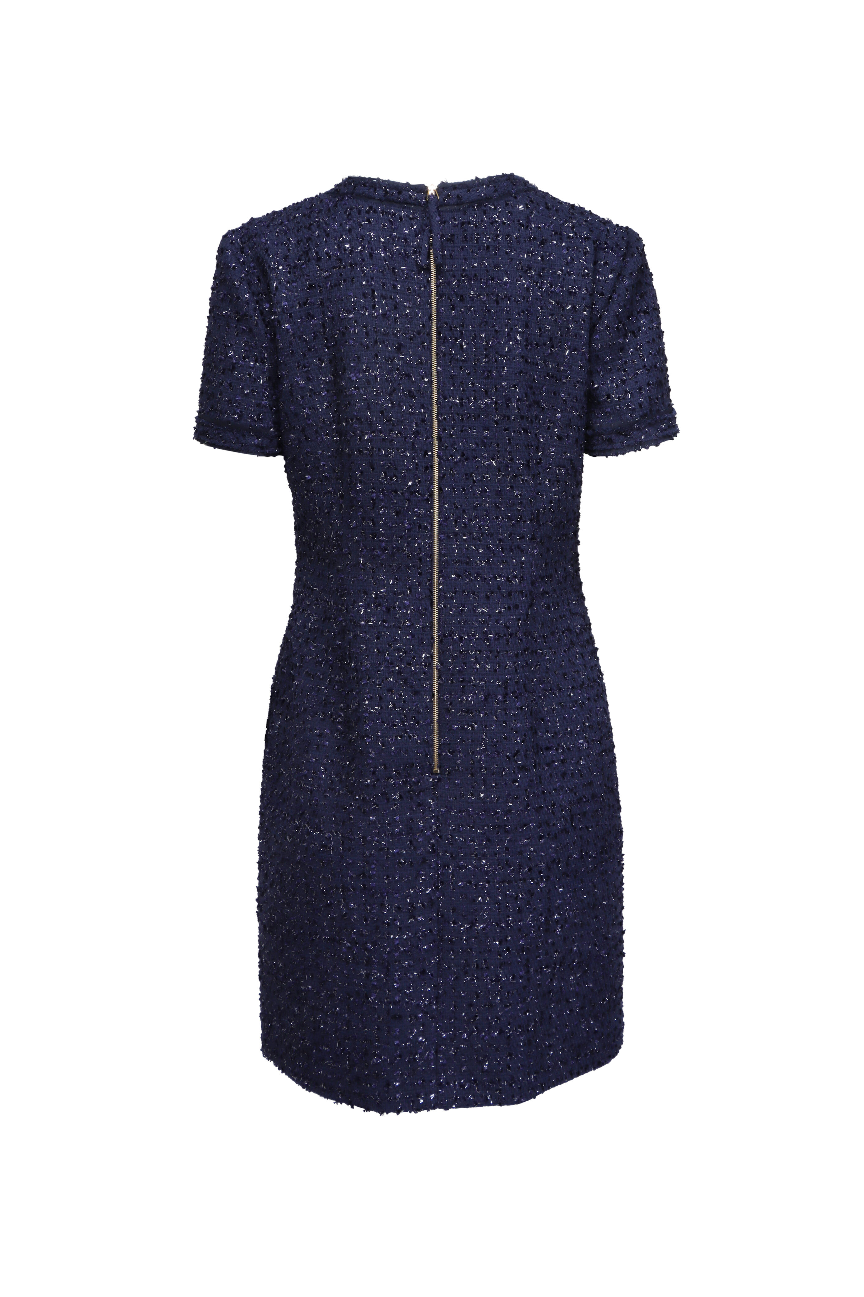 Carolina Herrera - Midnight Tweed Mini Shift Dress