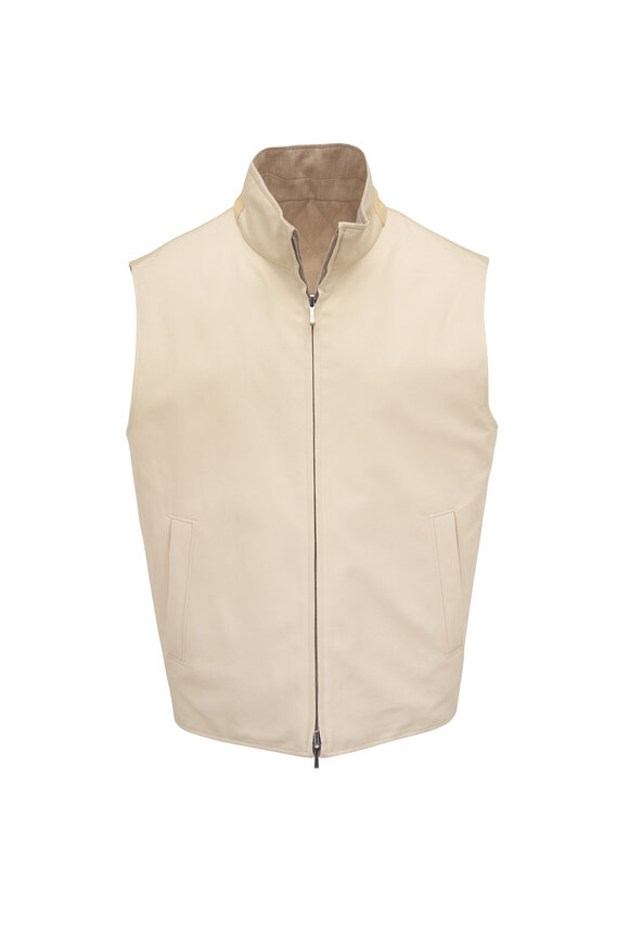 Loro Piana Grian Desert Bloom & Grain Beige Reversible Vest - view 3