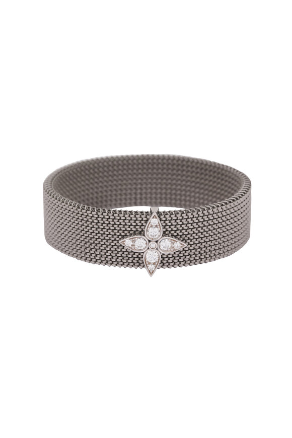 Mariani 18k White Gold Diamond Star Stretch Bracelet - view 1