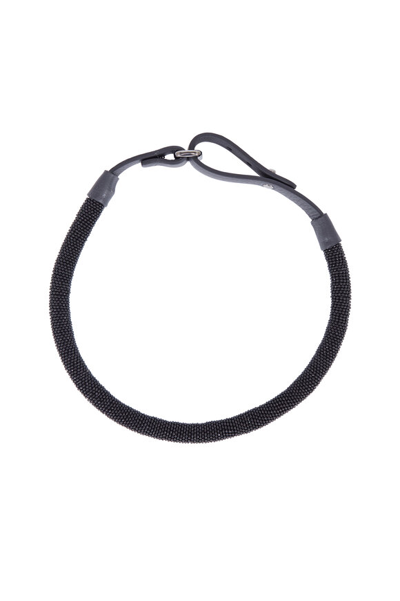 Brunello Cucinelli - Black Monili Tubular Choker  