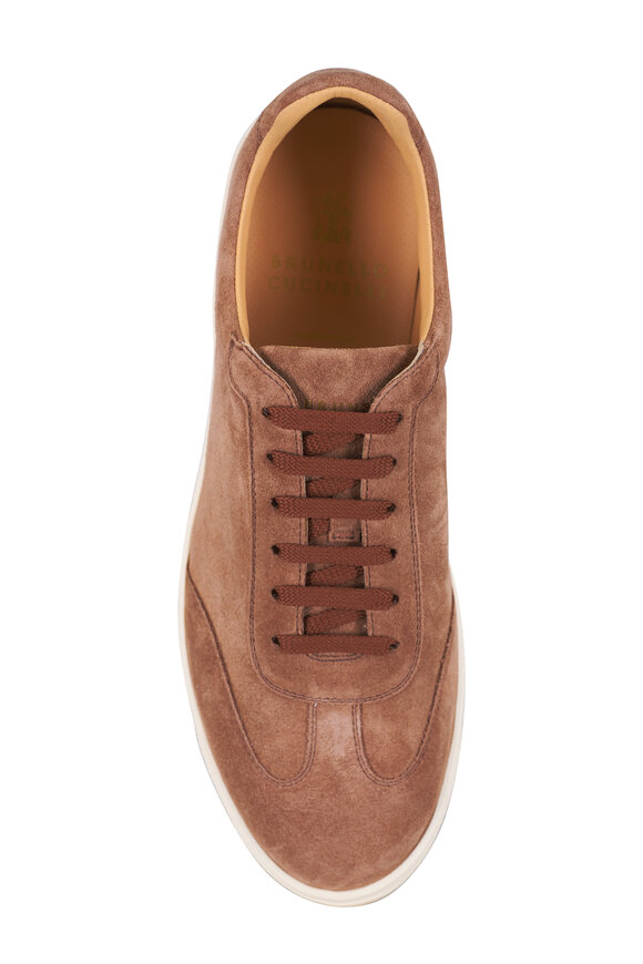 Brunello Cucinelli - Brown Suede Low Top Sneaker