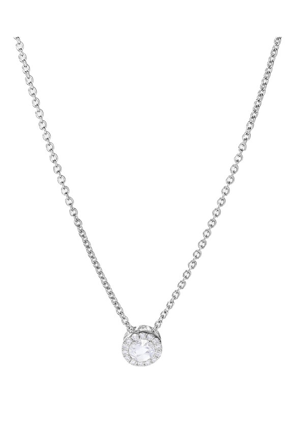 64 Facets Diamond Solitaire Pendant Necklace