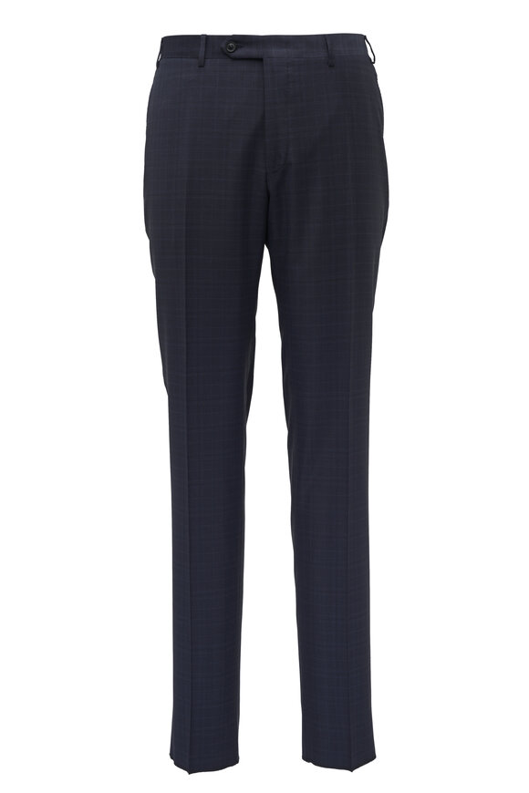 Canali - Navy Plaid Wool Suit