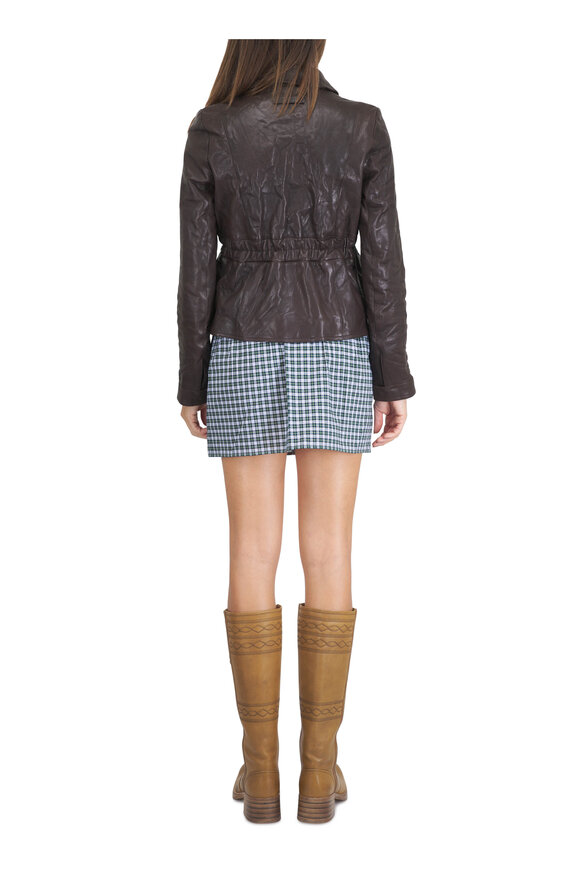Miu Miu Dark Brown Leather Jacket - view 4