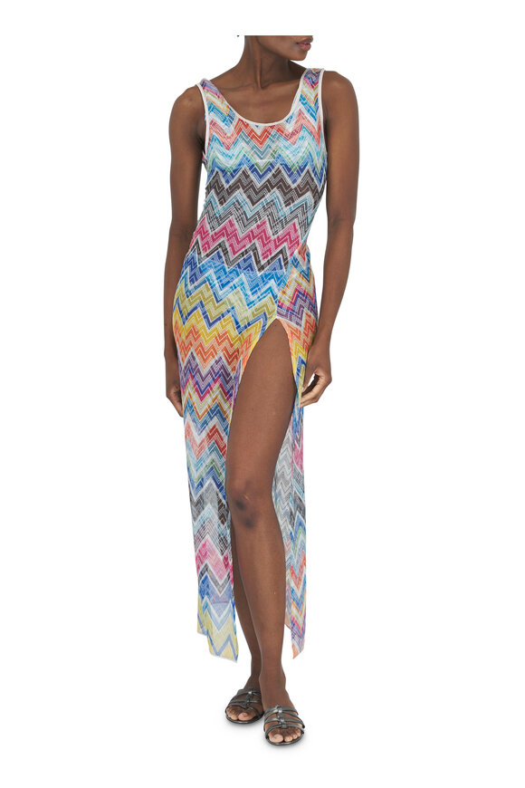 Missoni - Multicolor Zig Zag Print Maxi Dress 