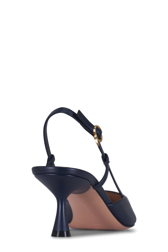 Gianvito Rossi Ascent Denim Leather Singback, 55mm - view 4