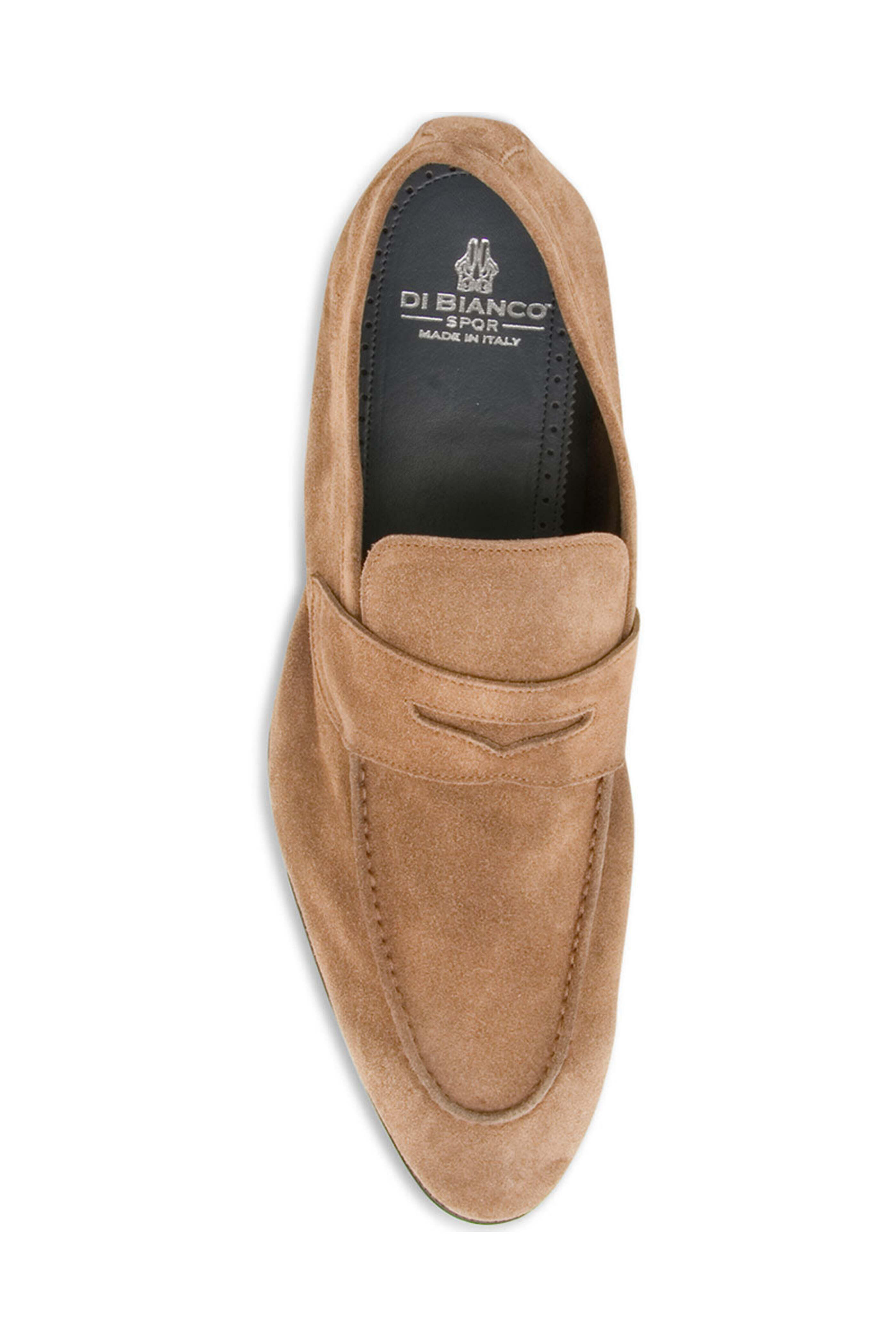 Scarpe di Bianco - Brera Suede Loafer in Farro