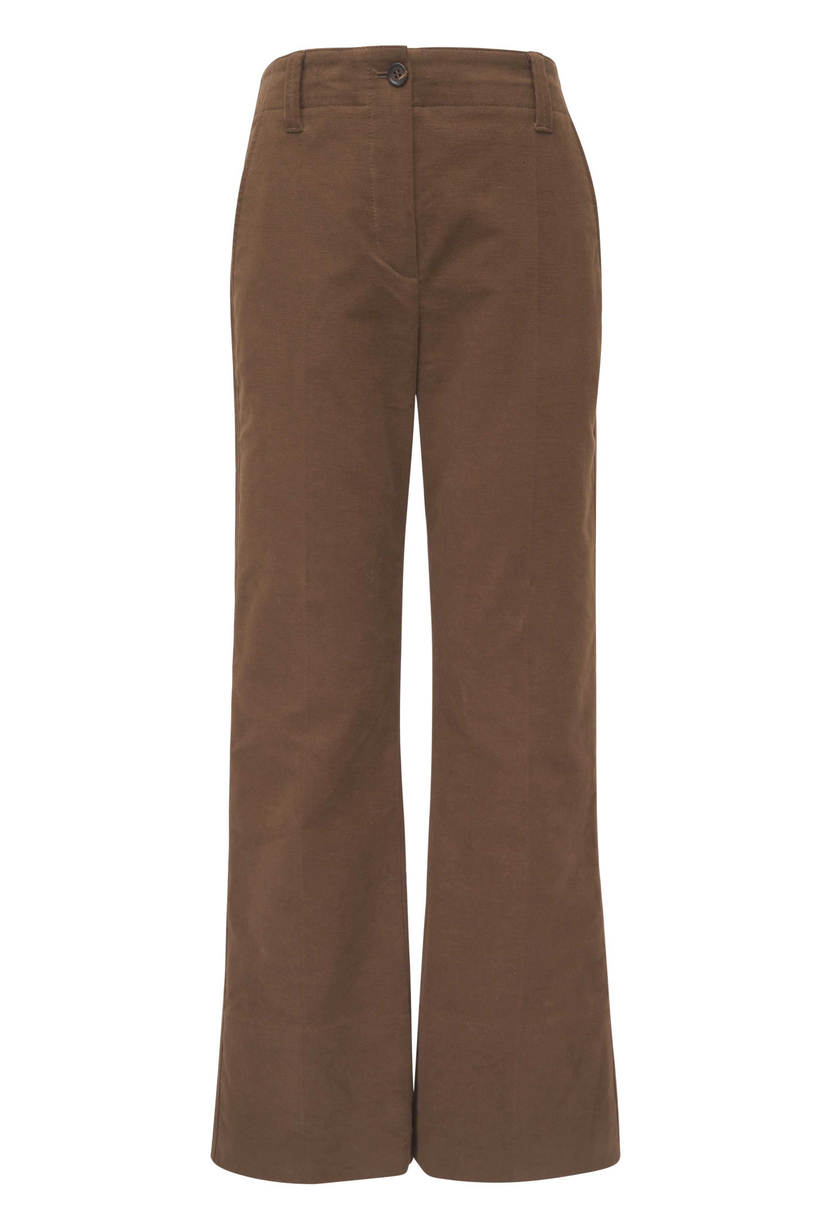 Brunello Cucinelli - Chocolate Moleskin Crop Pant - view 1