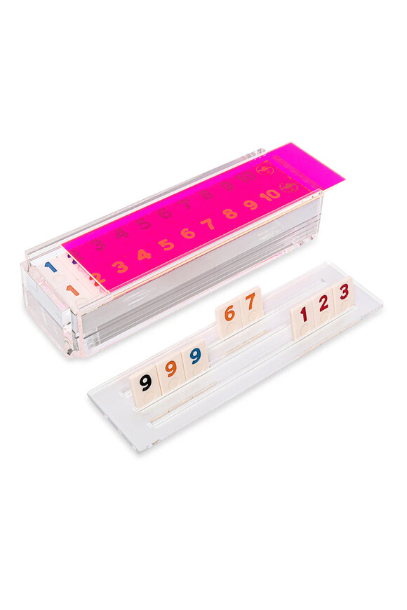 Luxe Dominoes El Rumi Neon Pink Rummy Title Game