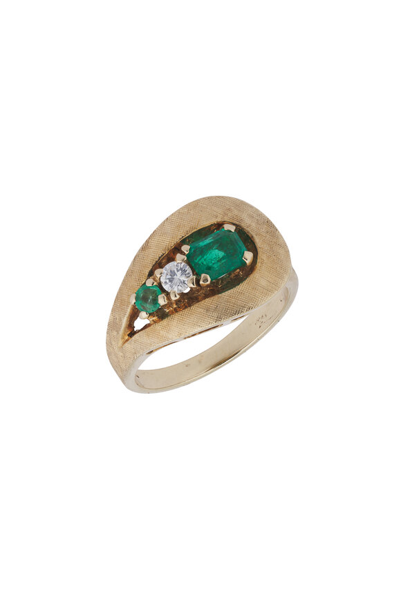 Courtney Davis Columbian Emerald & Diamond Ring - view 1