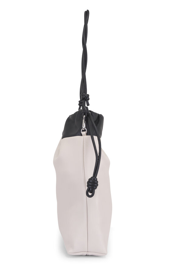 Loewe Flamenco Black & Light Ghost Leather Tote - view 7