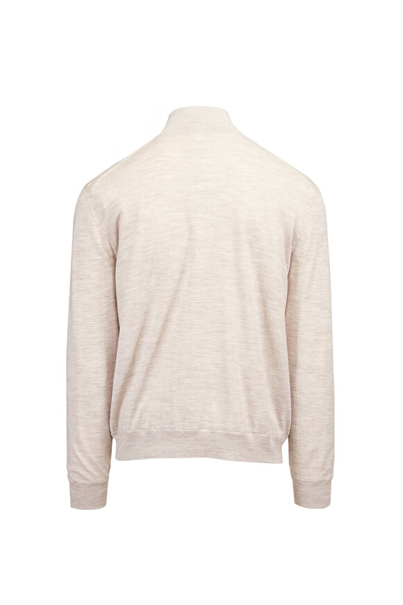 Fedeli Paros Tan Wool Knit Bomber - view 2