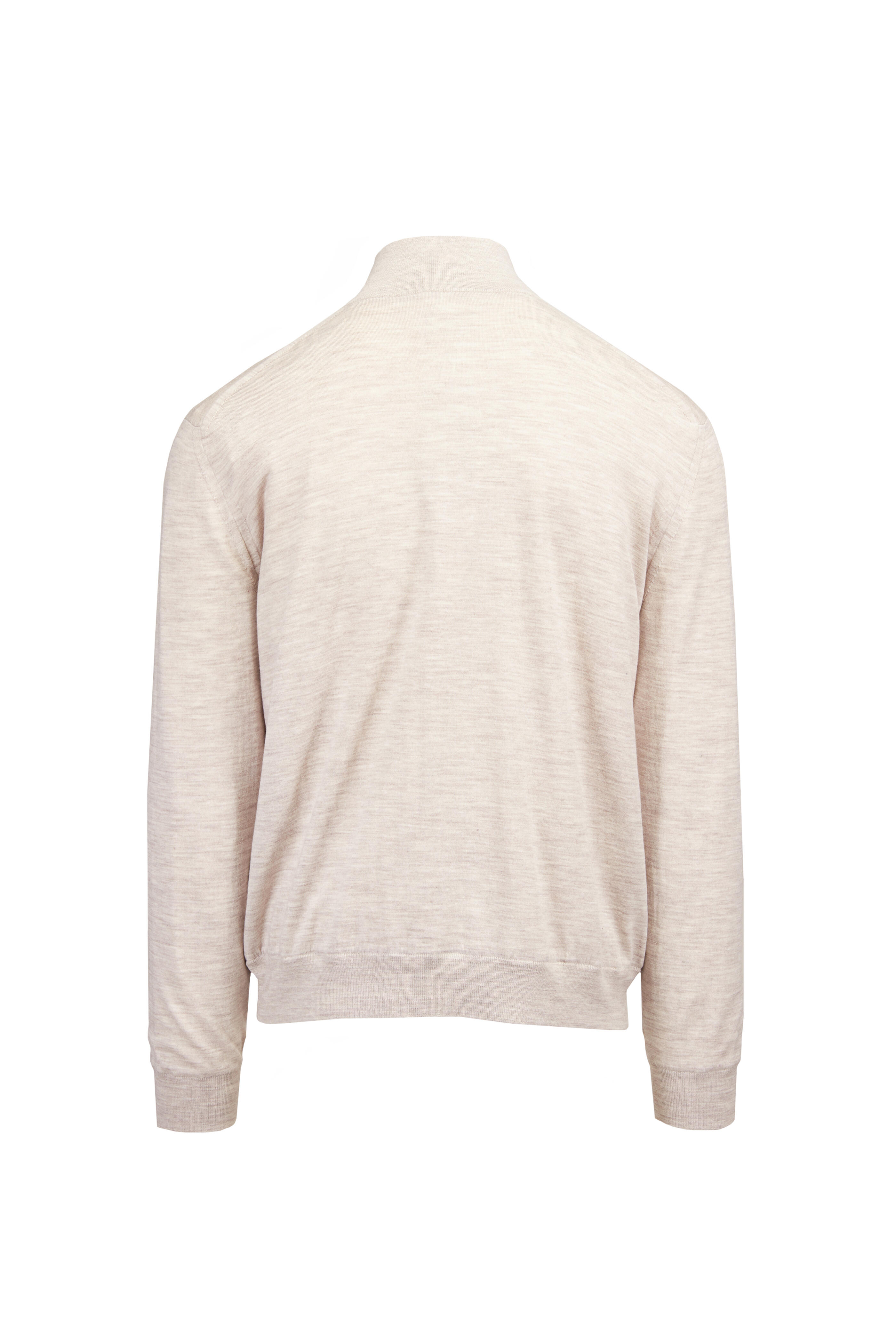 Fedeli - Paros Tan Wool Knit Bomber - view 2