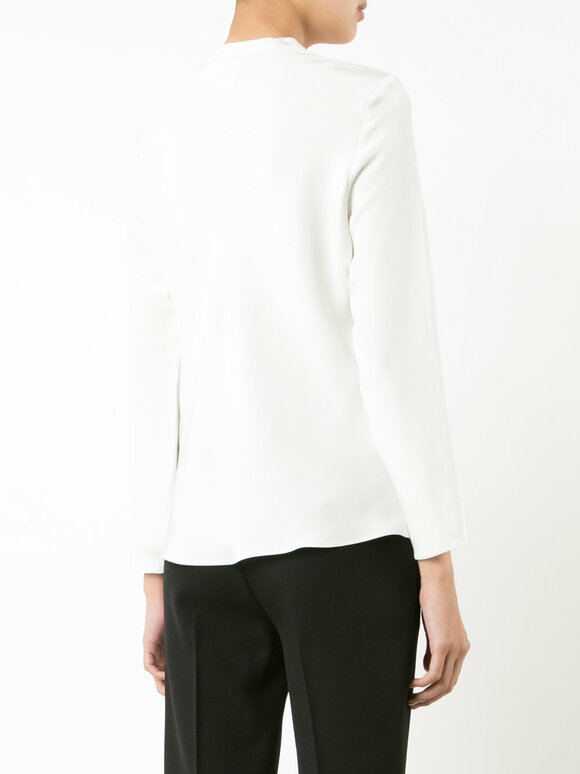 Peter Cohen - White Silk Shawl Collar Blouse 